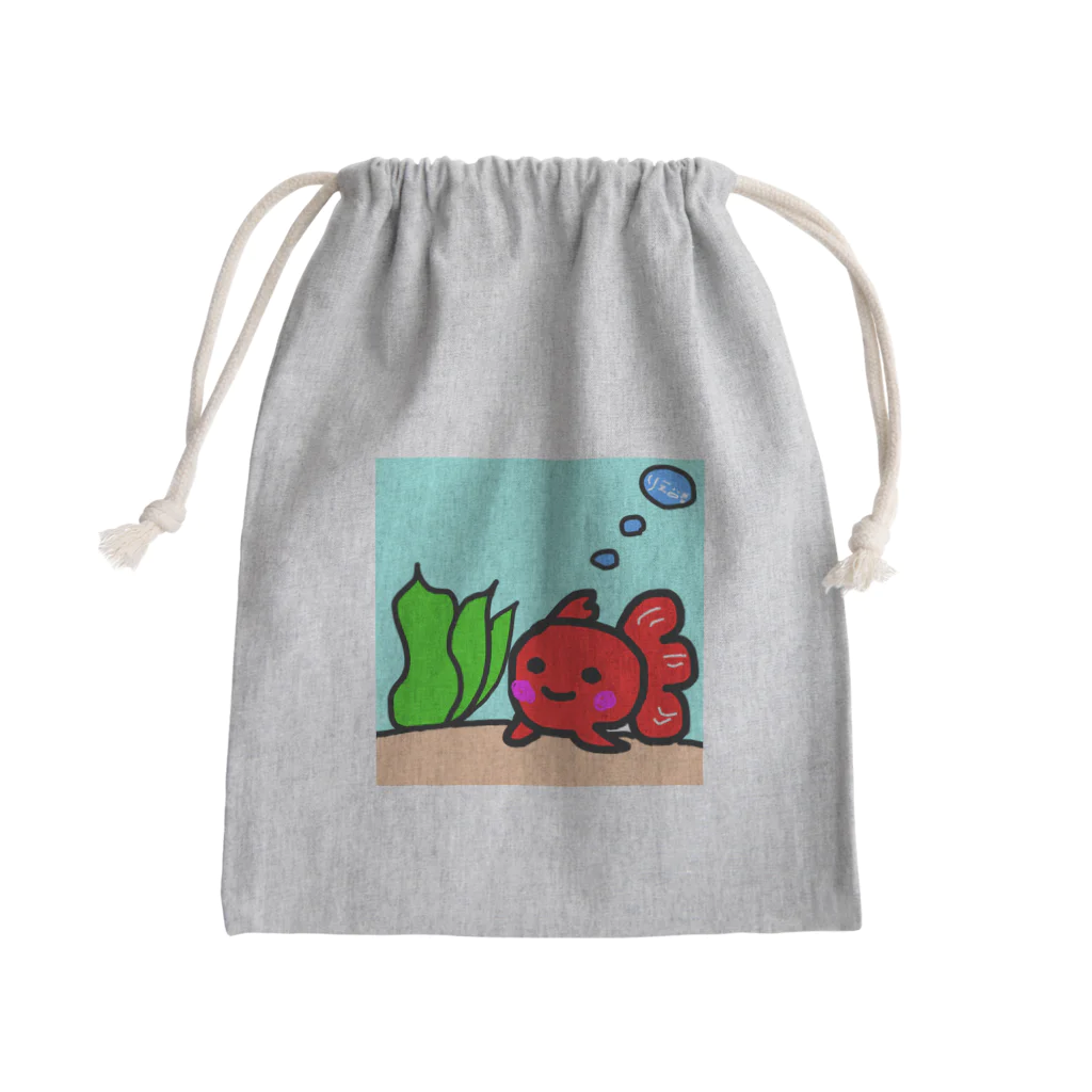 rie-pocochaの金魚 Mini Drawstring Bag