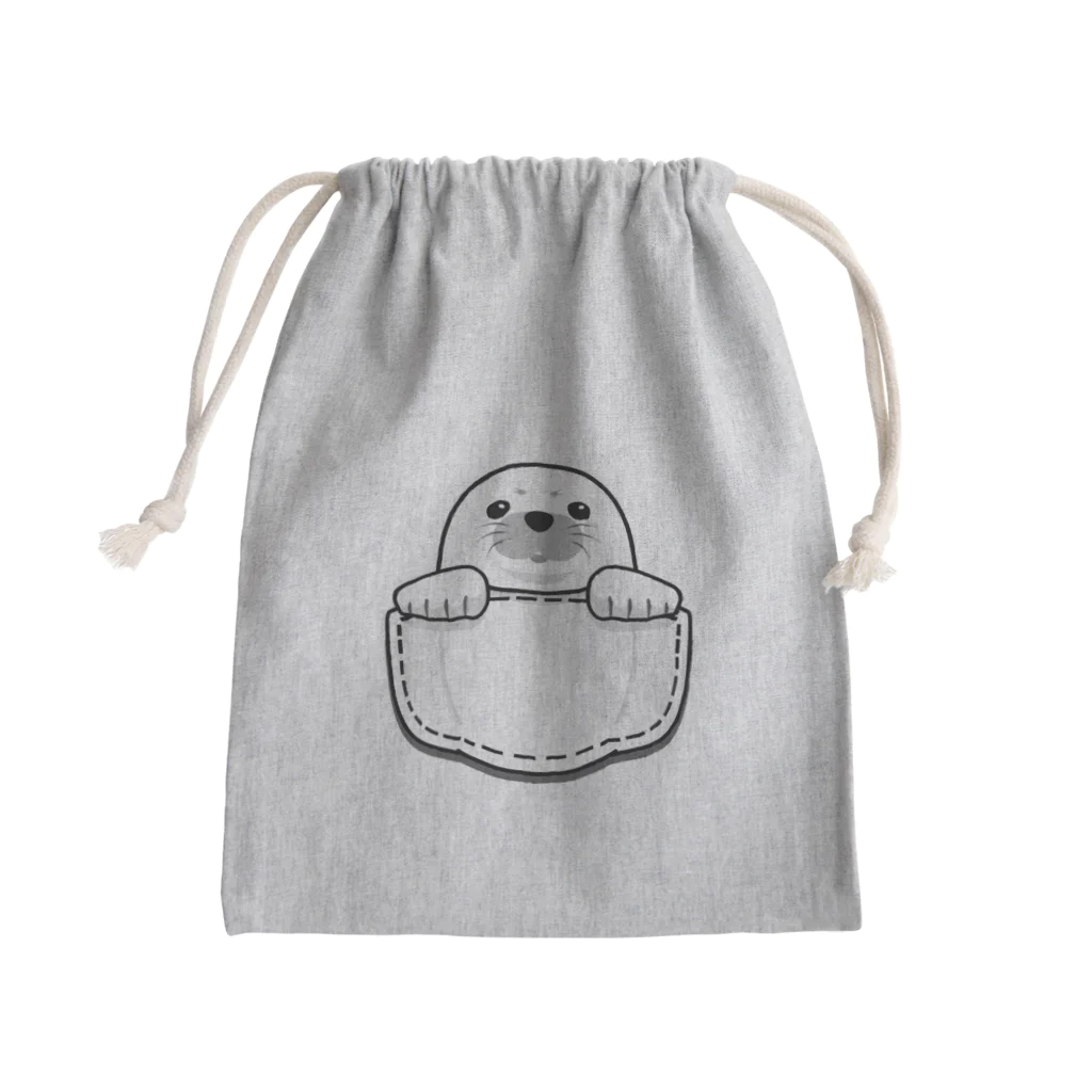 yanyaのぽけっとあざらし Mini Drawstring Bag