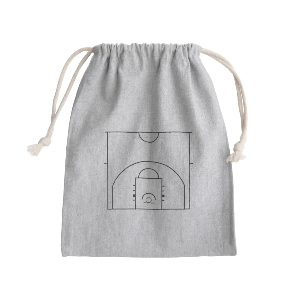 +1Wのバスケットボール　作戦盤　ハーフコート Mini Drawstring Bag