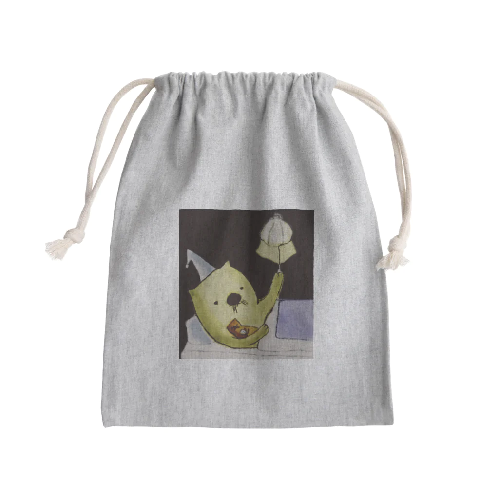 ヘッヂハッグベッドルーム。の寝るね。(ラッコより) Mini Drawstring Bag