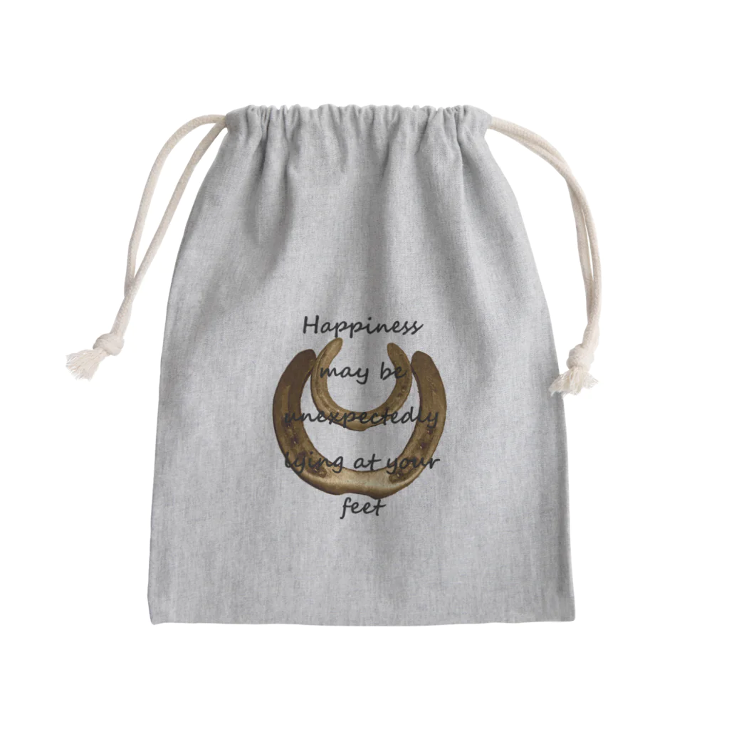 daddyranchの幸福は足元に（黒） Mini Drawstring Bag