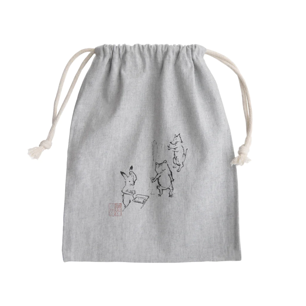 ねこたぬきのカウント合わない Mini Drawstring Bag