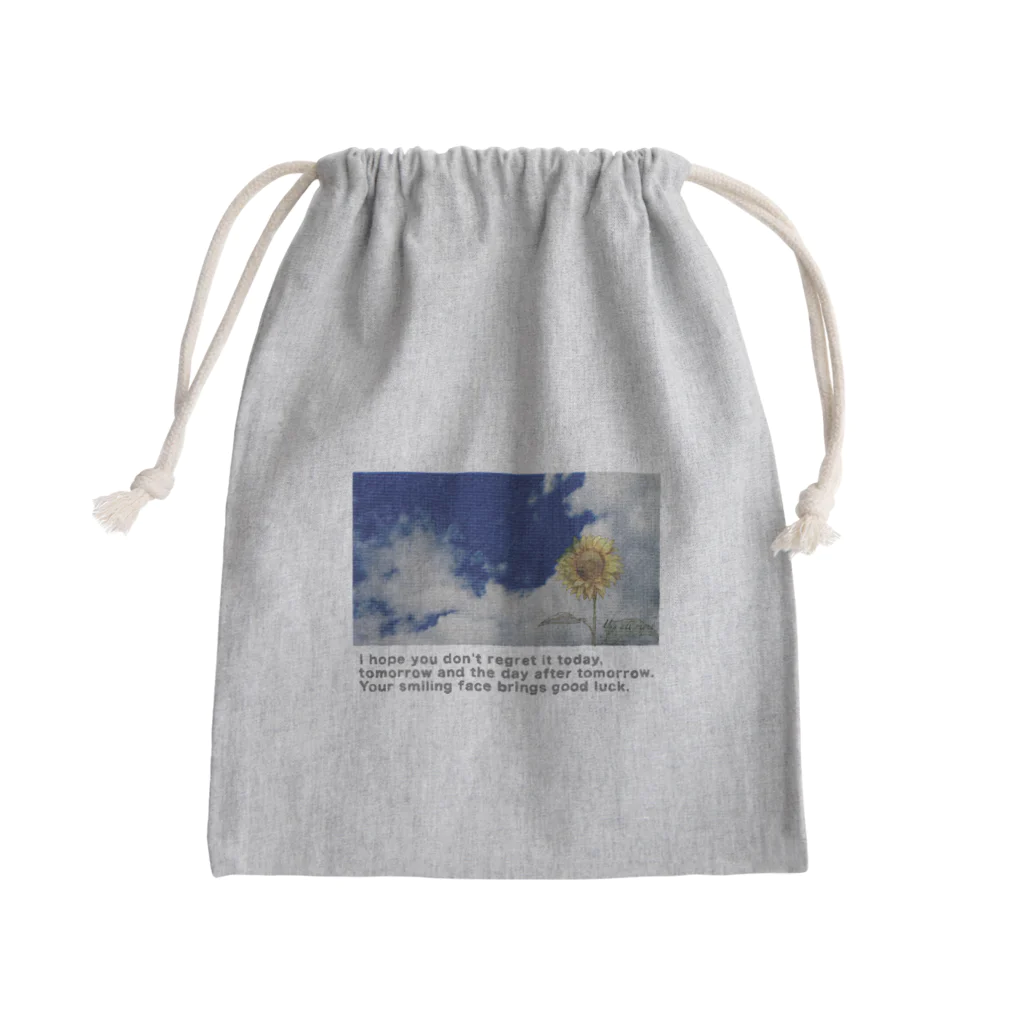 yuu all rightの〝空とひまわり〟向日葵 Mini Drawstring Bag