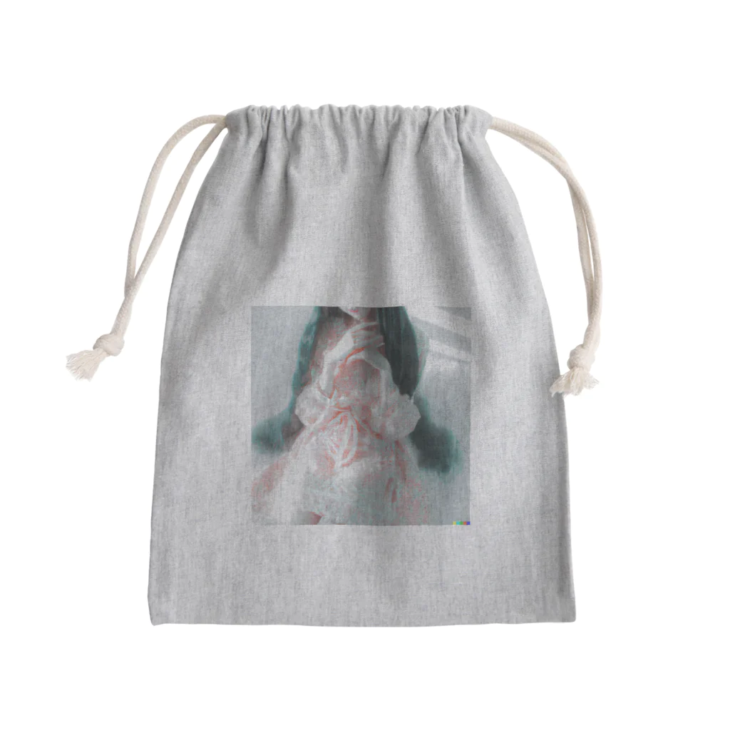 AI_ARTの窓際の少女 Mini Drawstring Bag