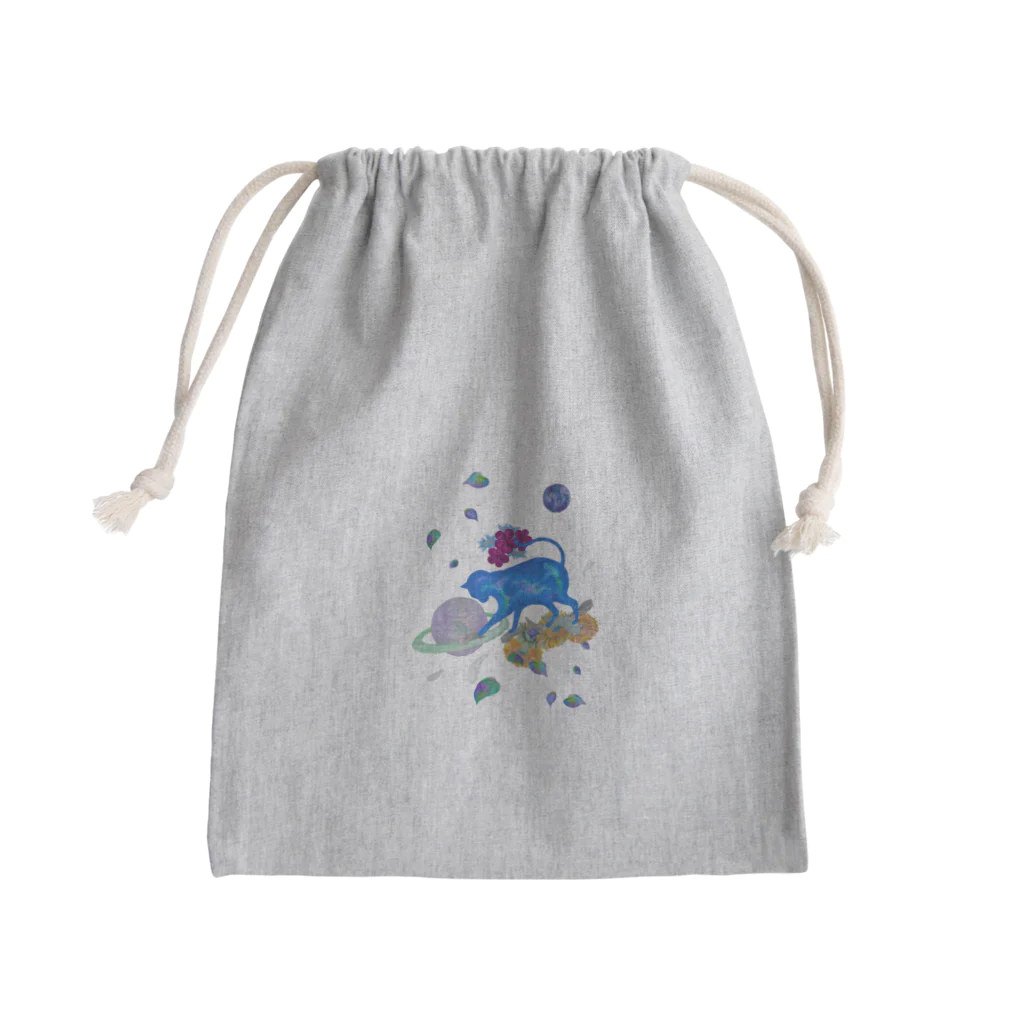 char pottery の宇宙ねこ Mini Drawstring Bag