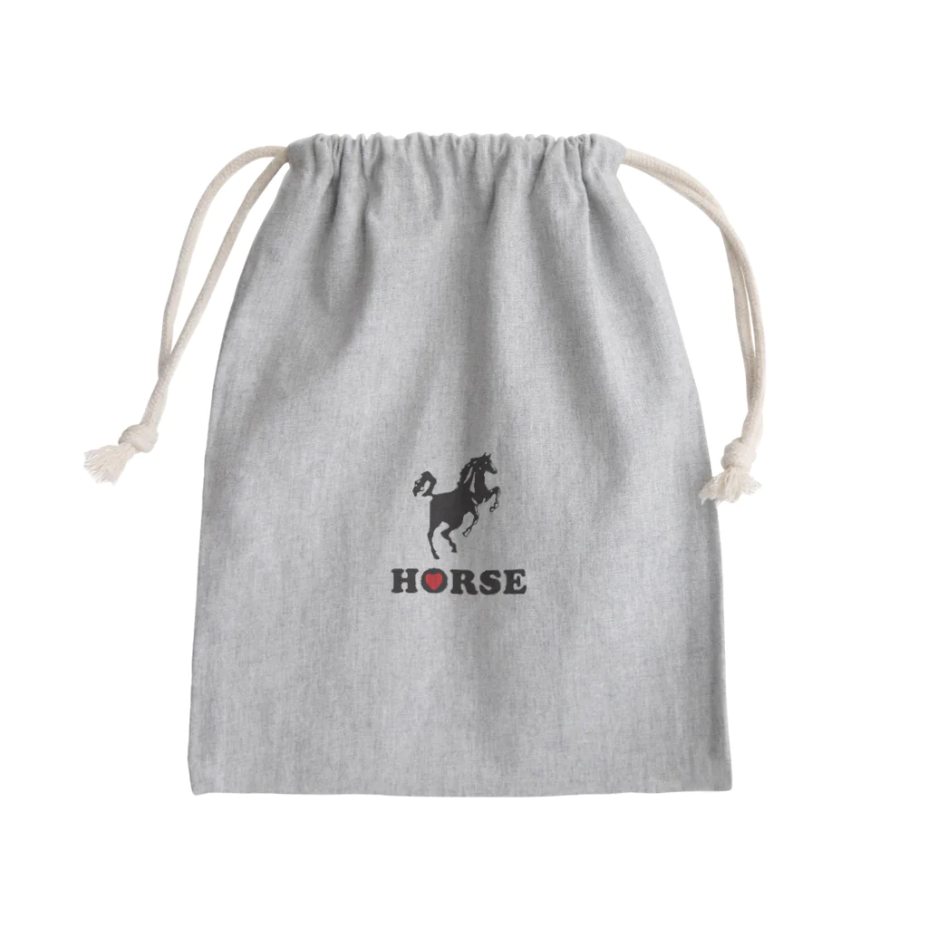 BBdesignの馬３ Mini Drawstring Bag