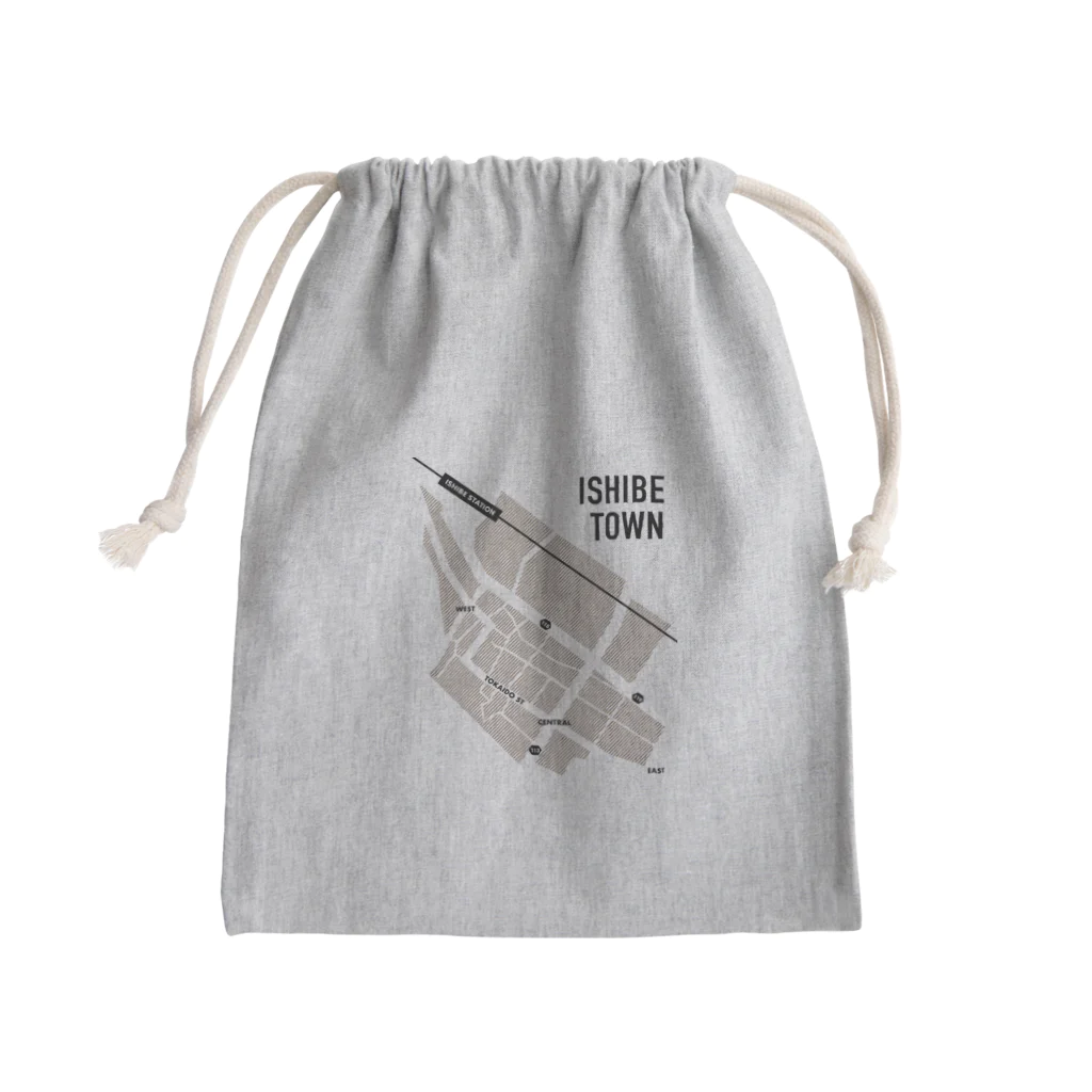 ManaDesignのISHIBE TOWN MAP Mini Drawstring Bag