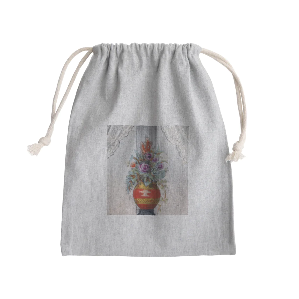 PALA's SHOP　cool、シュール、古風、和風、のflower arrangement　 Mini Drawstring Bag