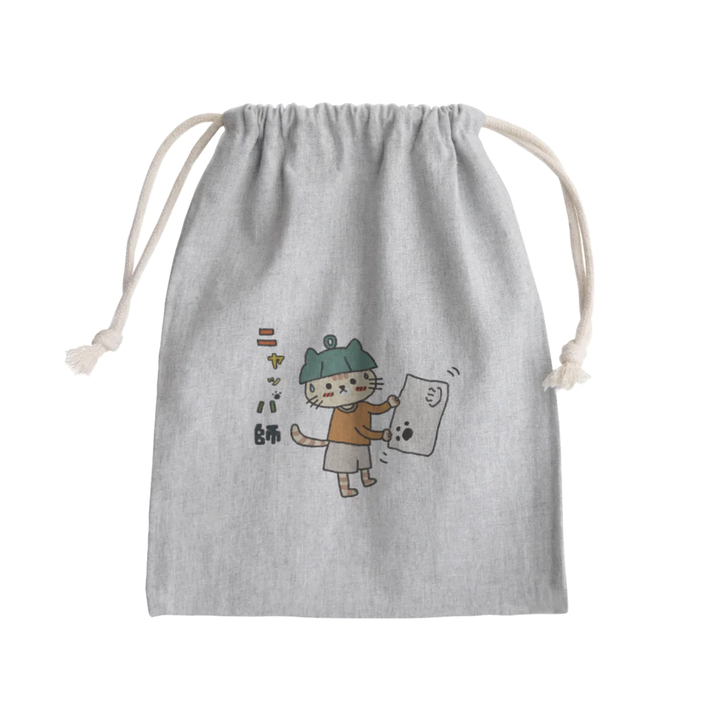 おかっぱガールのニャッパ師 Mini Drawstring Bag