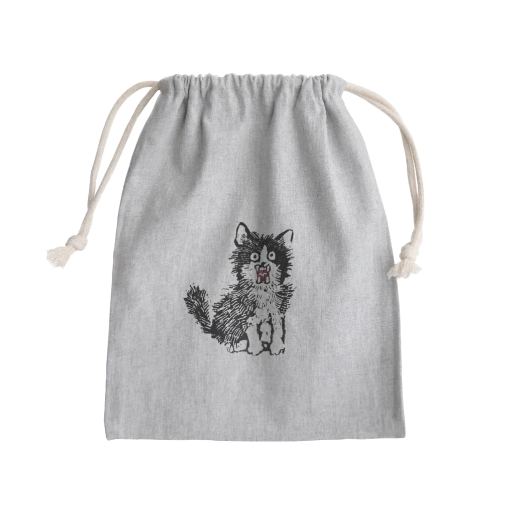 hare-yaの黒猫ニャー Mini Drawstring Bag