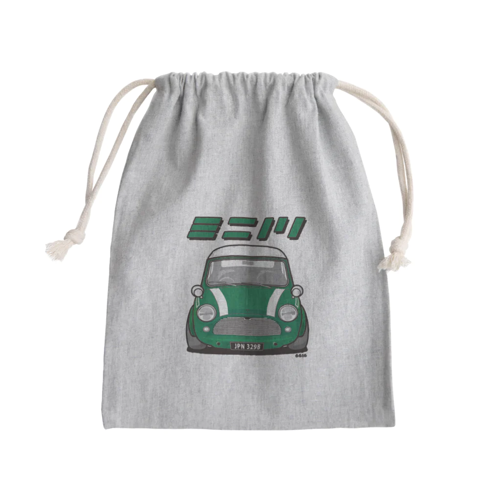 DwanG・・ dog & garden +🇬🇧cars items のミニノリ(GREEN) Mini Drawstring Bag