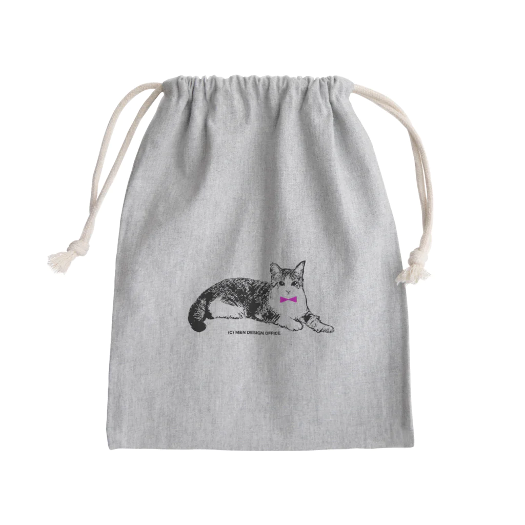 陽向のネクタイ猫ちゃん Mini Drawstring Bag