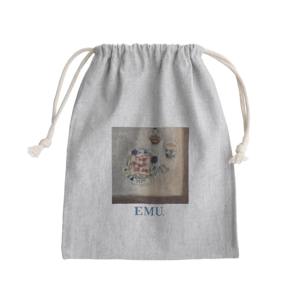 EMU.のいちじく朝食トースト Mini Drawstring Bag