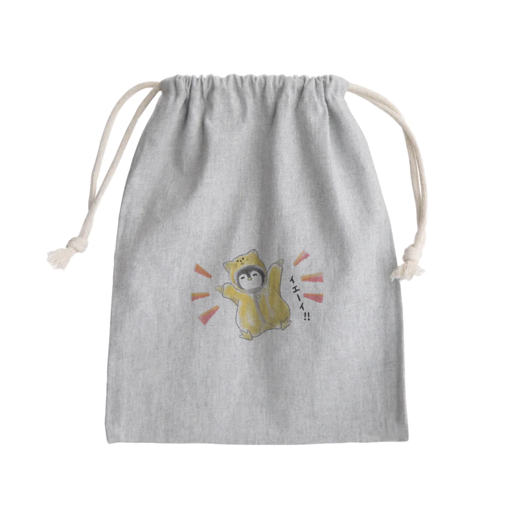 ぽとすたんぷの#ネコになりたいペンギン Mini Drawstring Bag