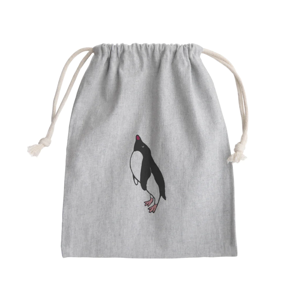 ゆるいペンギン屋の宇宙人風アデリーさん Mini Drawstring Bag