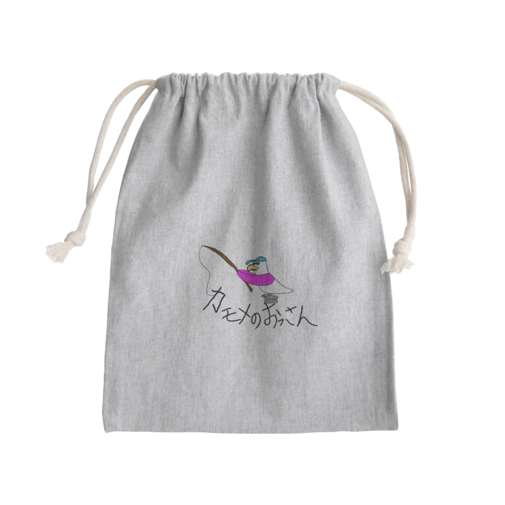 カモメのおっさんの釣り人なカモメのおっさん Mini Drawstring Bag