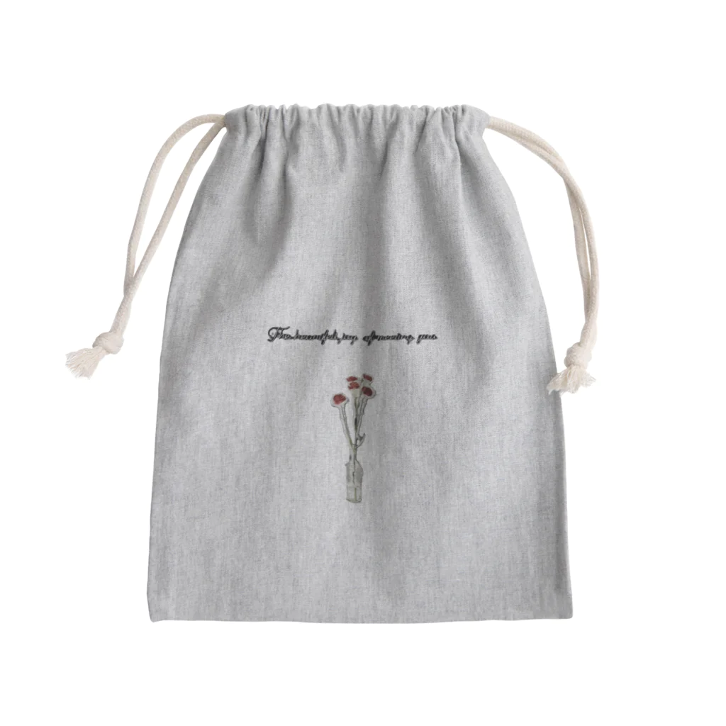 しょたろのお店の薔薇5本　あなたに出会えた心からの喜び Mini Drawstring Bag