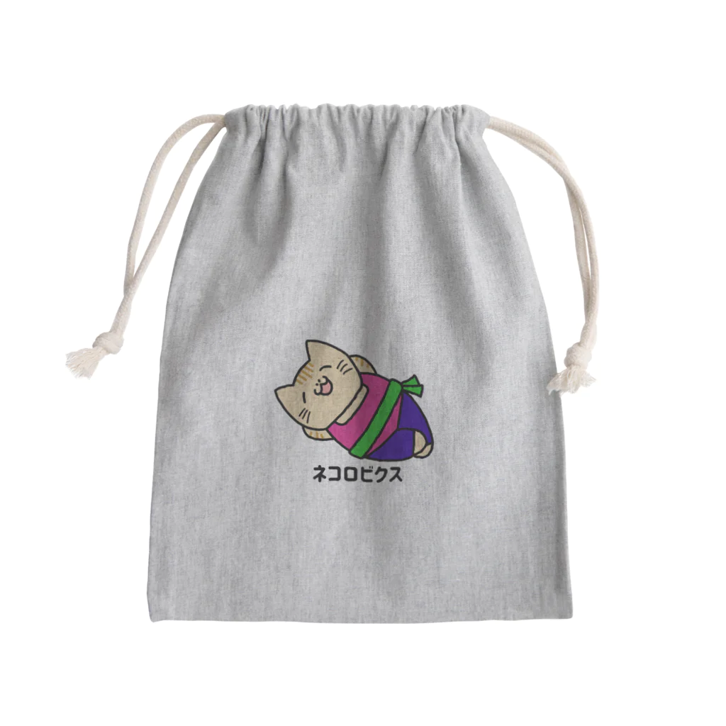 バナナ家のネコロビクス（ほんわか） Mini Drawstring Bag