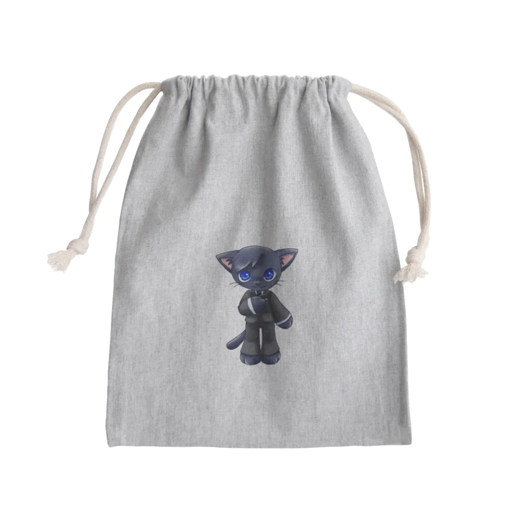 ランタンは57番。のスーツのくろねこさん Mini Drawstring Bag