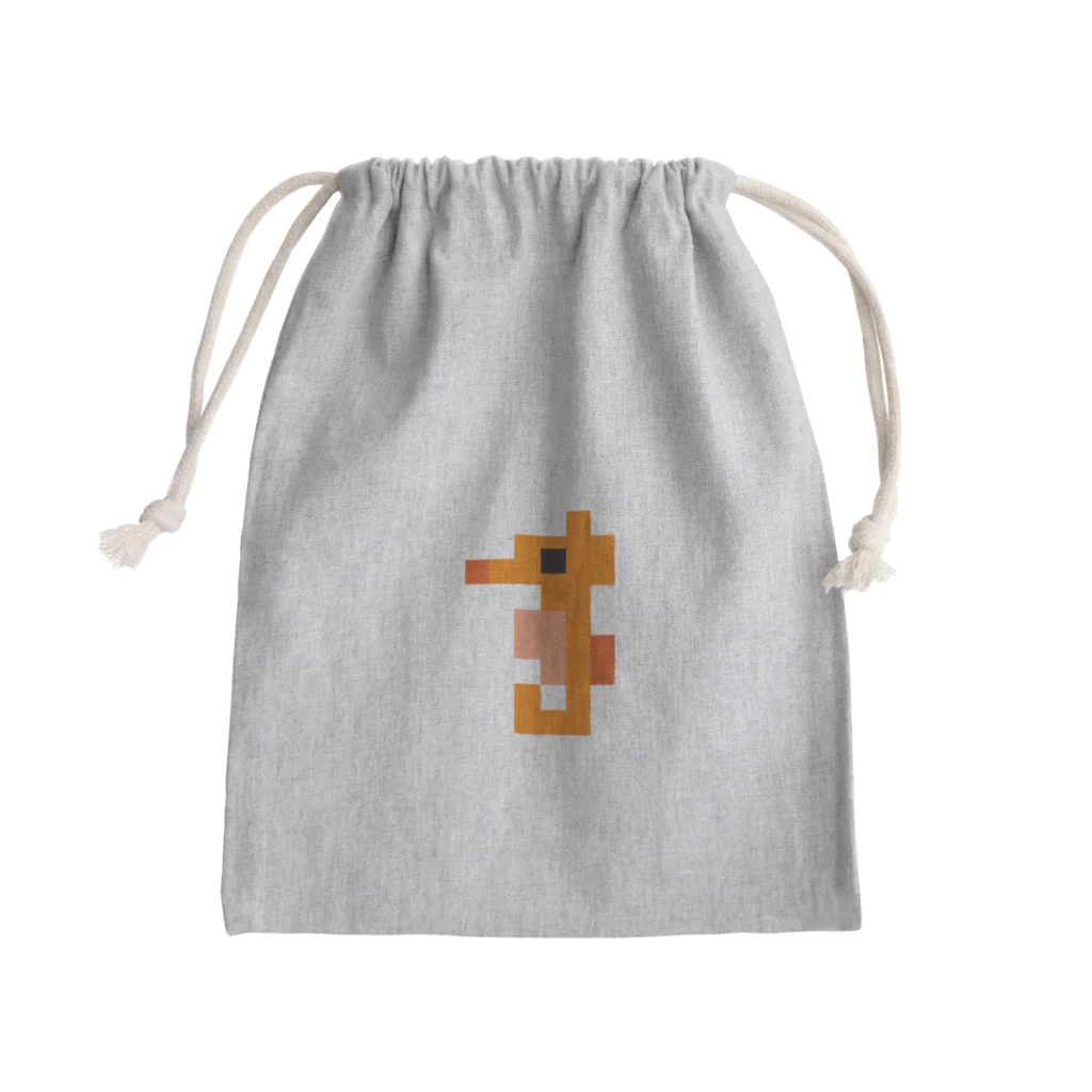 GRITの粗ドット絵・タツノオトシゴくん Mini Drawstring Bag