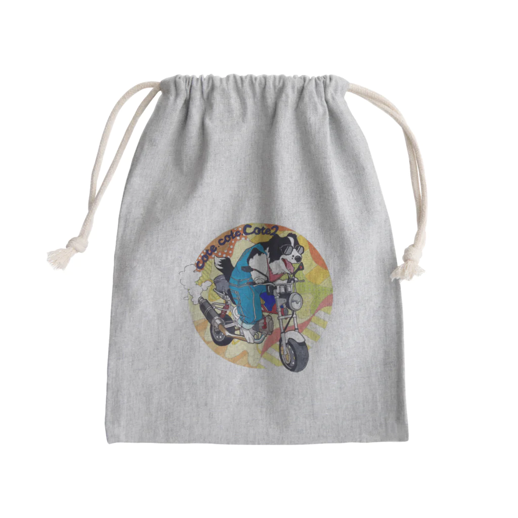 こてこて、コテツ。のワンコ×バイク Mini Drawstring Bag