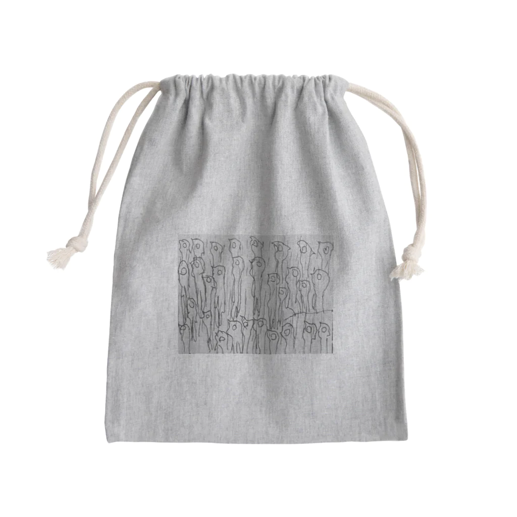 民　三角　（たみ　みかど）の花の専門店の雨を見る人々 Mini Drawstring Bag