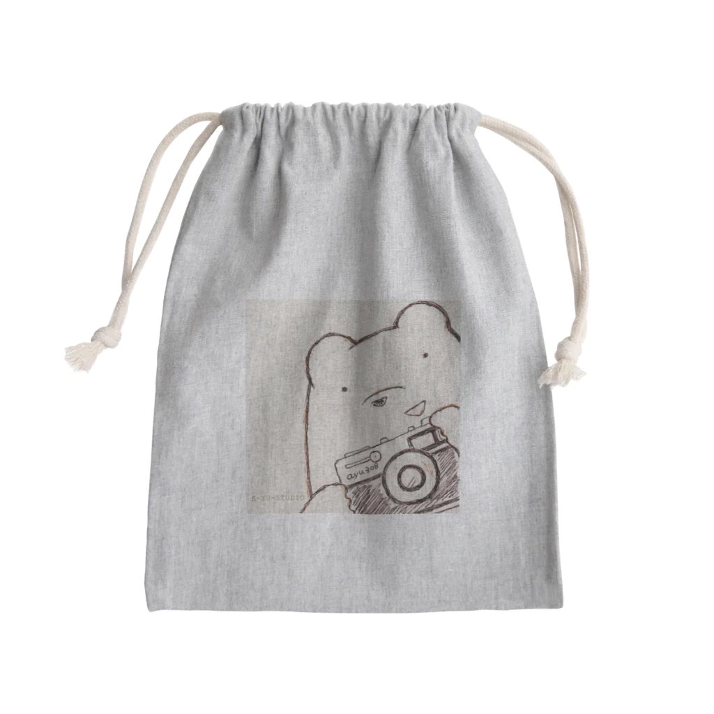 Drawgonのカメラ小僧 Mini Drawstring Bag