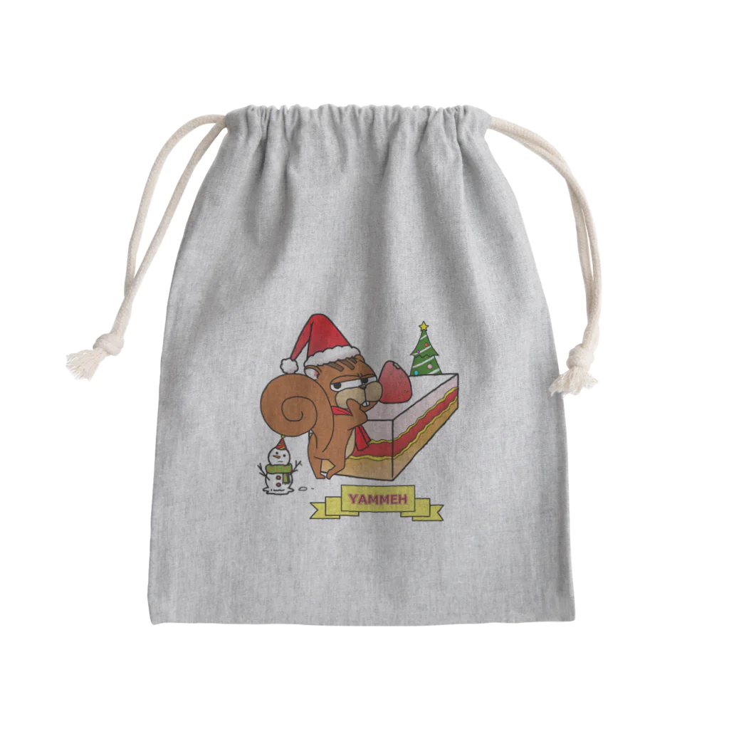 SUZURI×ヤマーフのムーリスサンタクロース Mini Drawstring Bag