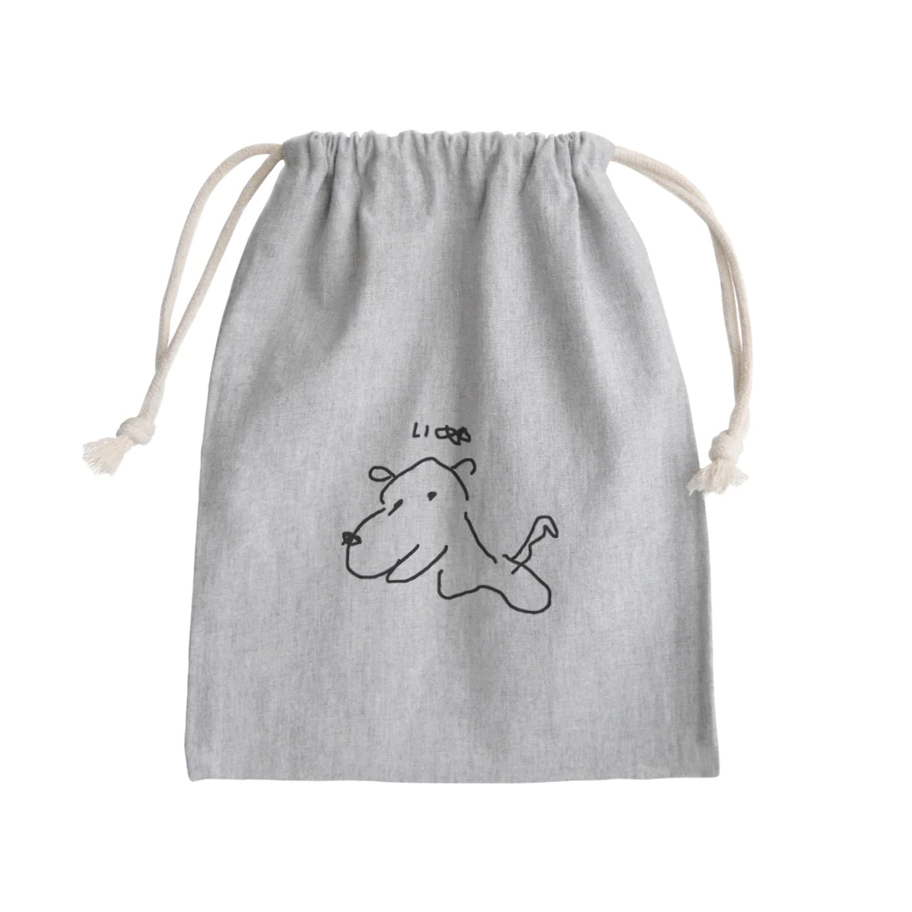 Opapanの左手いぬ Mini Drawstring Bag