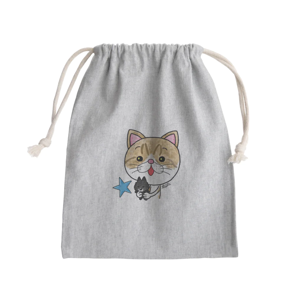 ブドウのブドウのニャンコのフレンズ　きんちゃくニャンコ Mini Drawstring Bag