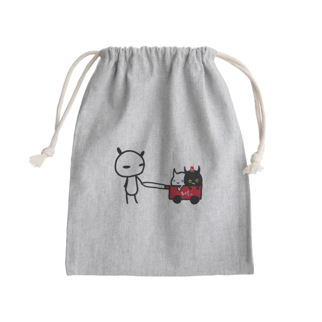 のほほん屋のタクシーごっこ Mini Drawstring Bag