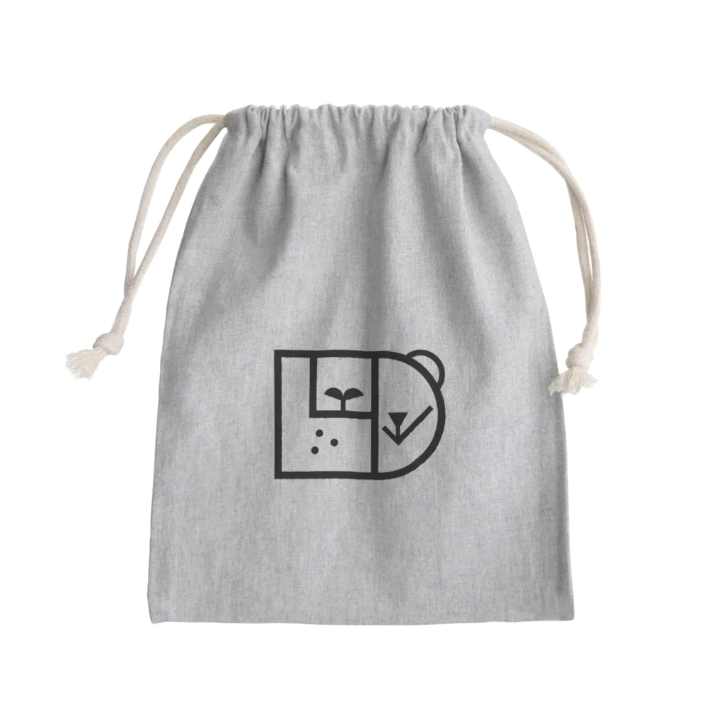 果樹れもね🍋ｲﾗｽﾄﾚｰﾀｰのLMDロゴ(モノクロ) Mini Drawstring Bag