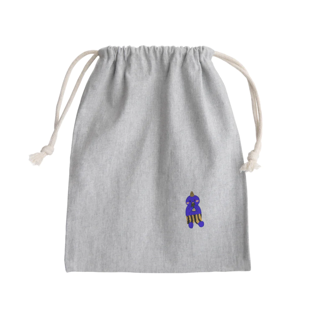 Lily bird（リリーバード）の可愛い青鬼ちゃん② Mini Drawstring Bag