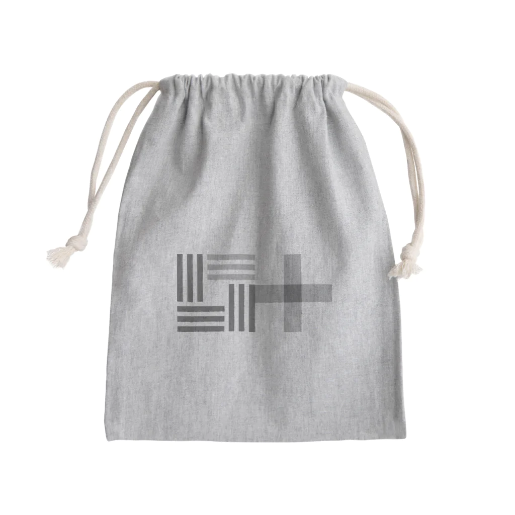 toitoi shopのogori 叶え星紋様(グレー) Mini Drawstring Bag