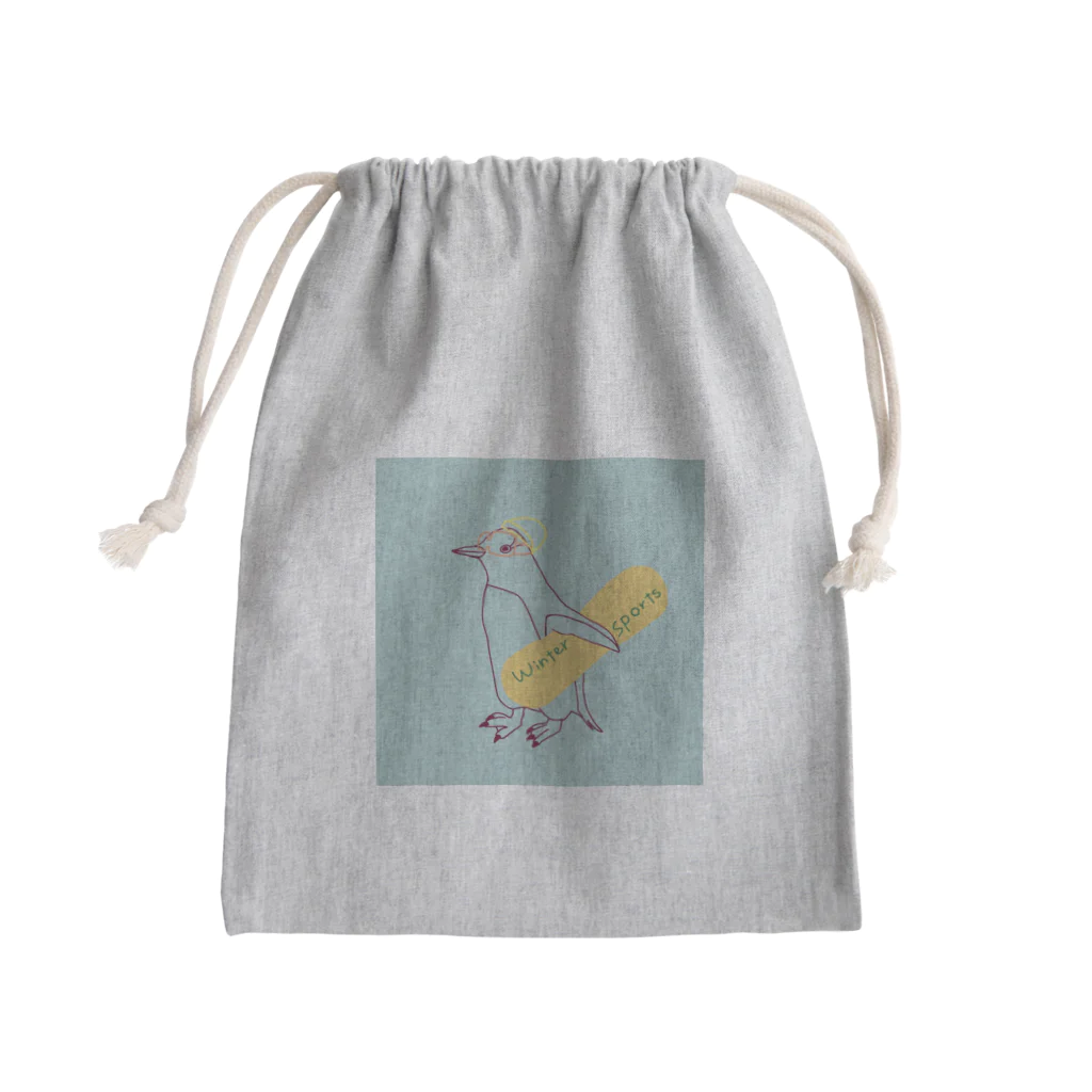 ピゴセリス属のからふるスノボジェンツーペンギン Mini Drawstring Bag