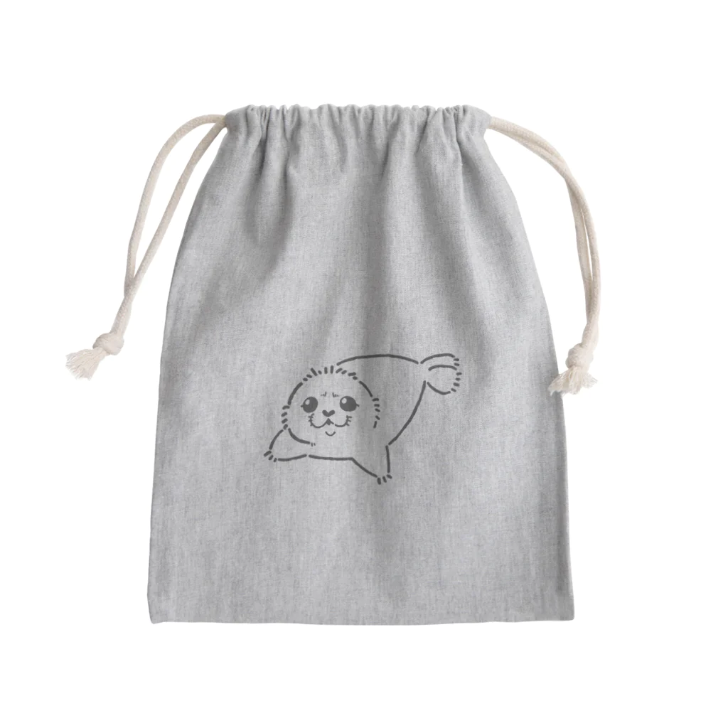 おとんのワモンアザラシの赤ちゃん（文字なし） Mini Drawstring Bag