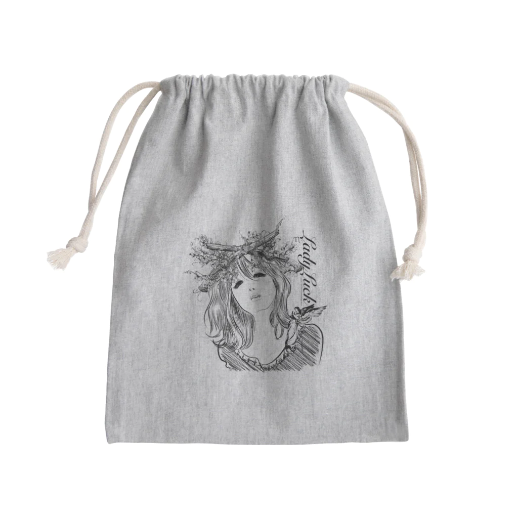 コーヒーロールのLady Luck-1 Mini Drawstring Bag