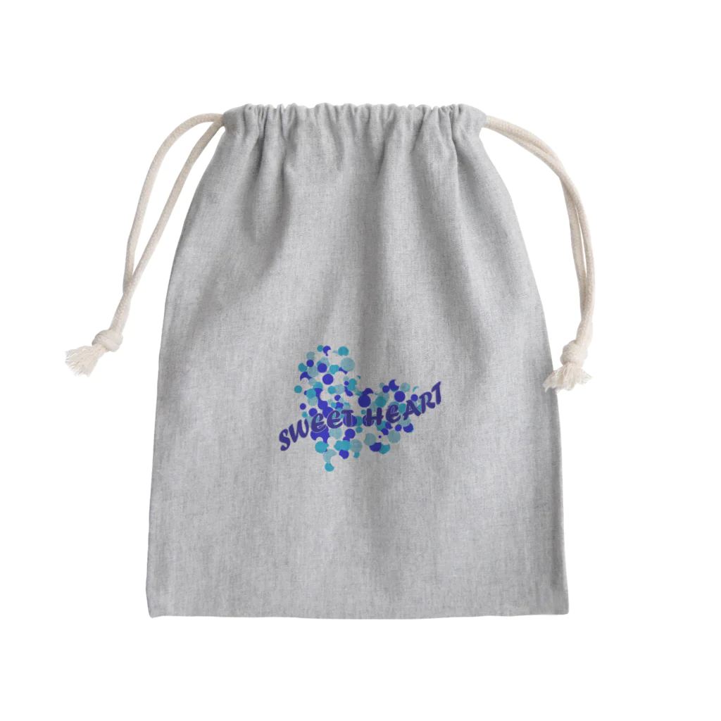 MZグラフィックスのスイートハート　ブルー　青 Mini Drawstring Bag