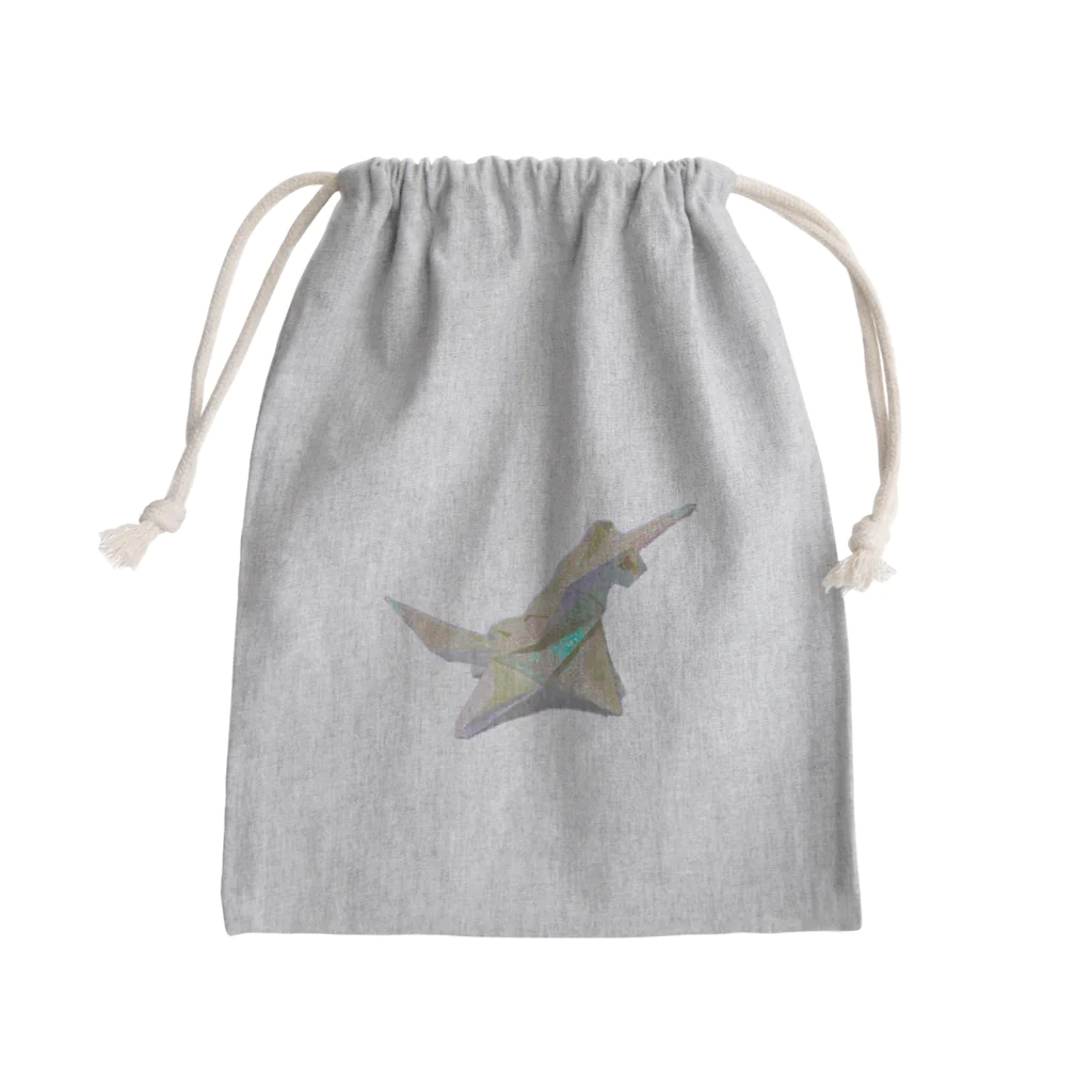 SPACE Shooting Star 🌟☆彡の未来移住計画シリーズ③ ORIGAMI ✨ユニコーン🦄 Mini Drawstring Bag