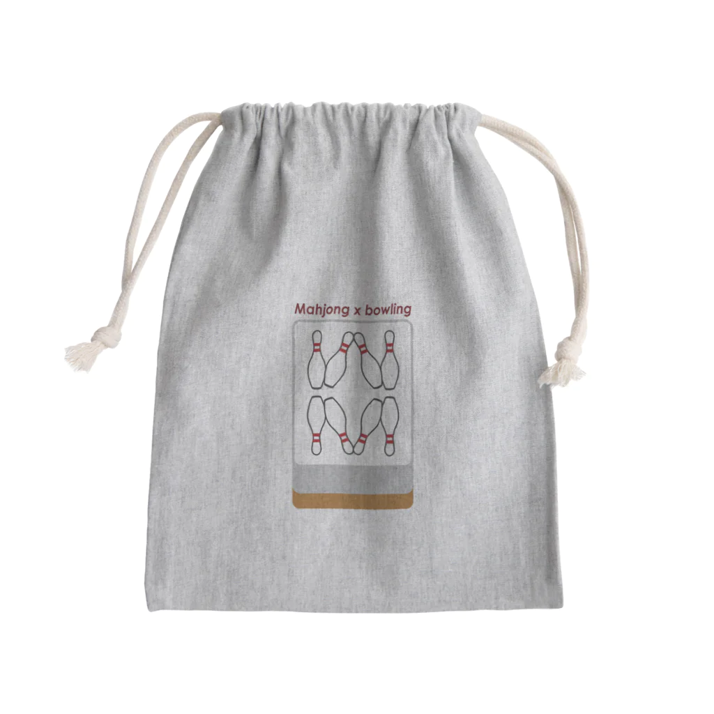 キッズモード某のボウリングピンズのパーピン ( 架空麻雀牌シリーズ) Mini Drawstring Bag