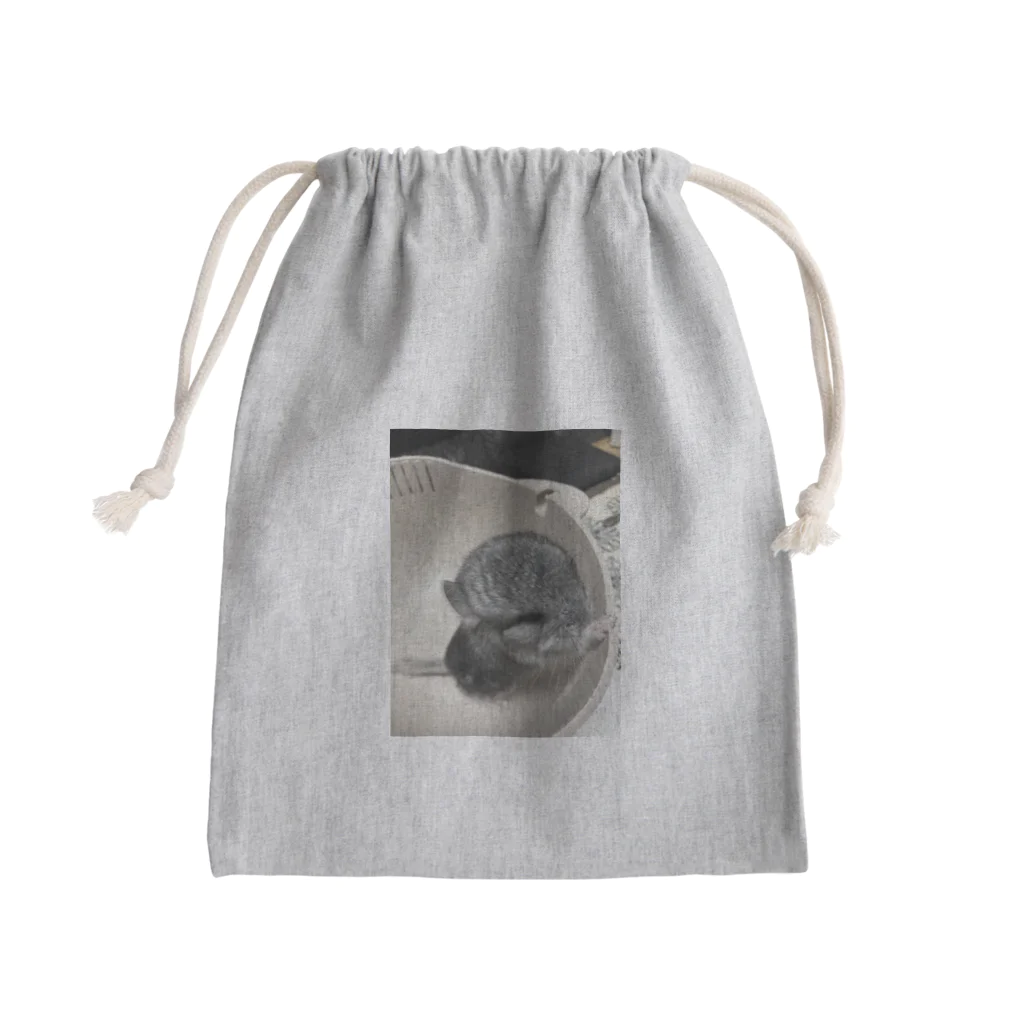 猫とチンチラとポメのチンチラの赤ちゃん Mini Drawstring Bag