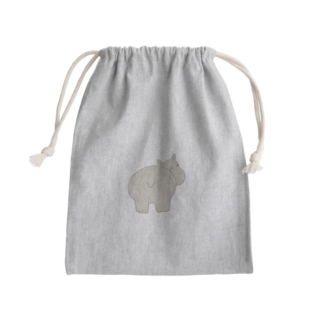 hippoのかばのおしり Mini Drawstring Bag