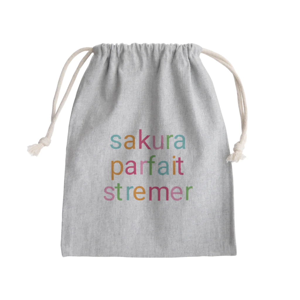 サクラパフェ🌸🍨 トピア ストリーマー配信 tiktoker ポケカラものサクラパフェオリジナルグッズ Mini Drawstring Bag