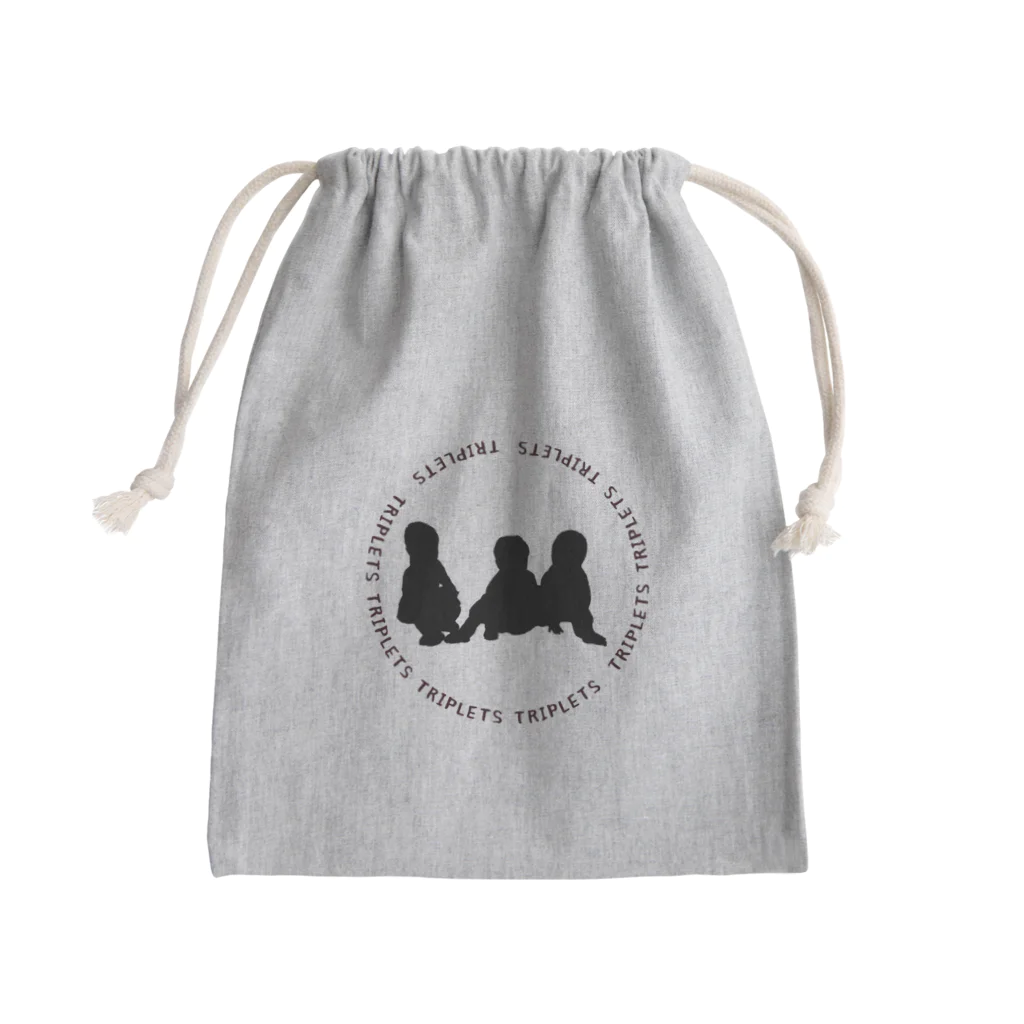 多胎児応援し隊のtriplets Mini Drawstring Bag