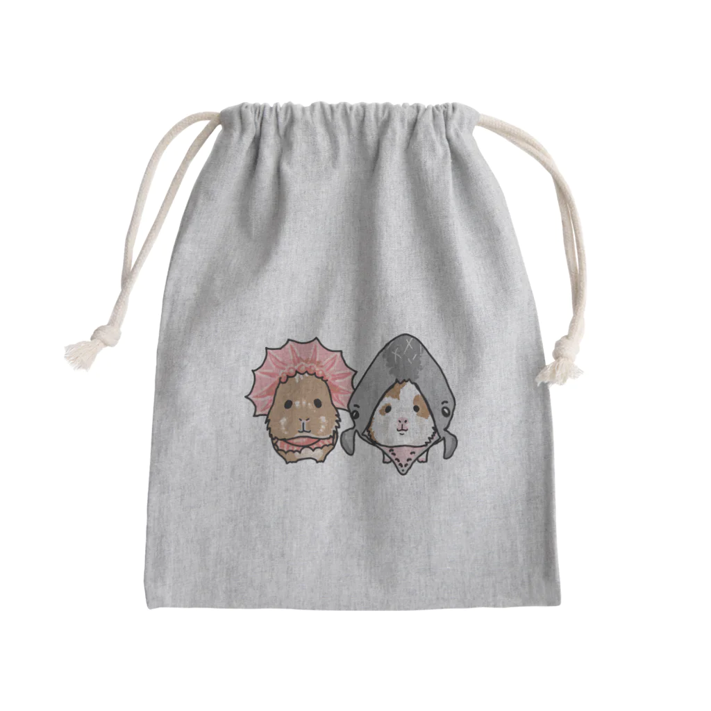 おととごと。深海生物とモルモットのお店のユメナマコとマッコウクジラ Mini Drawstring Bag