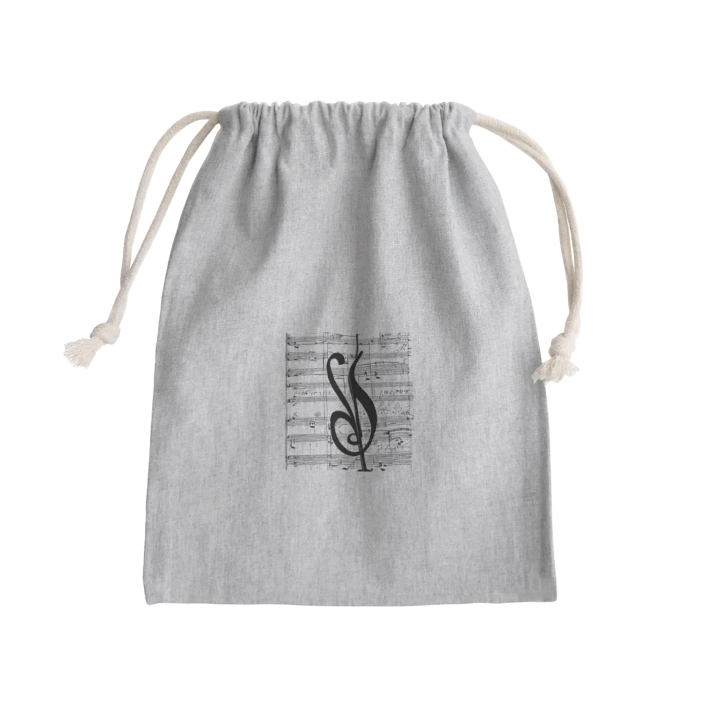 音楽っていいなのト音記号のような、何か Mini Drawstring Bag