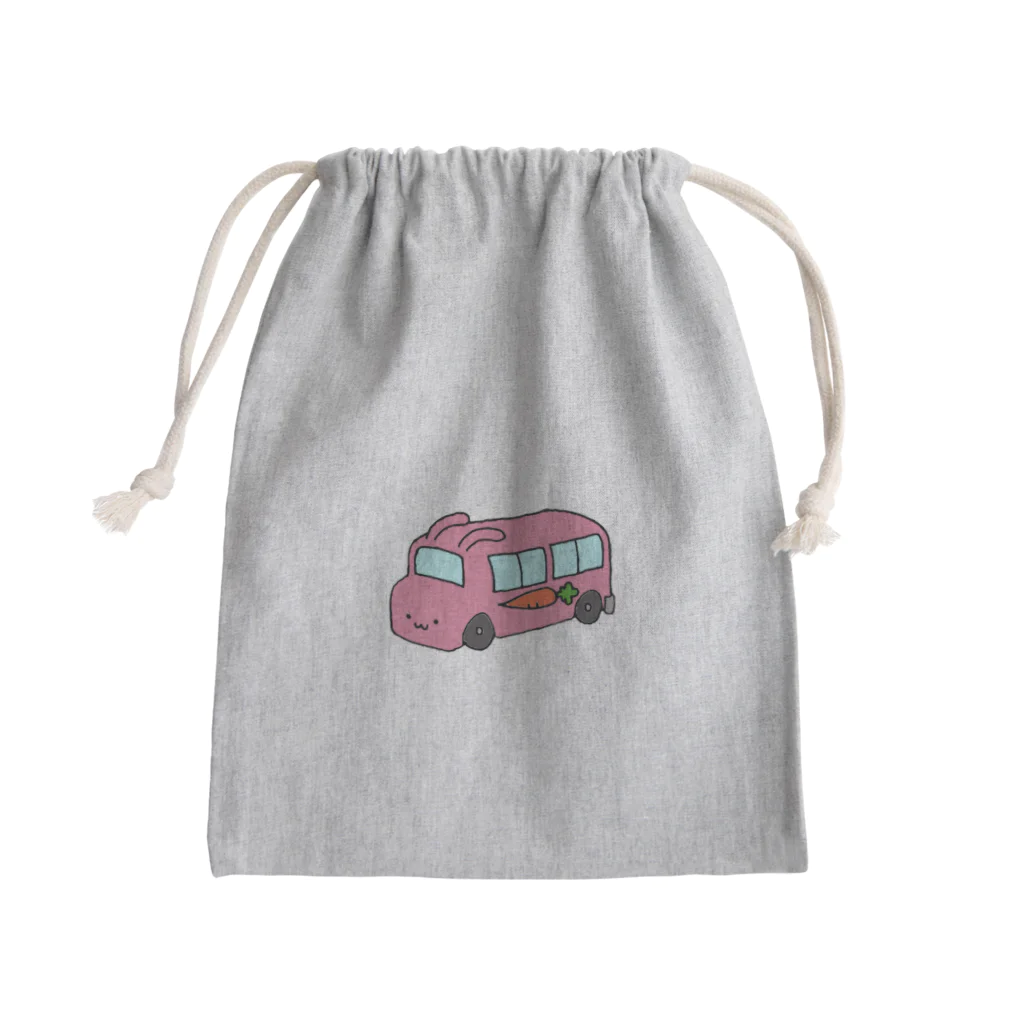 いぬのはなこ小屋のうさぎ幼稚園(もも) Mini Drawstring Bag