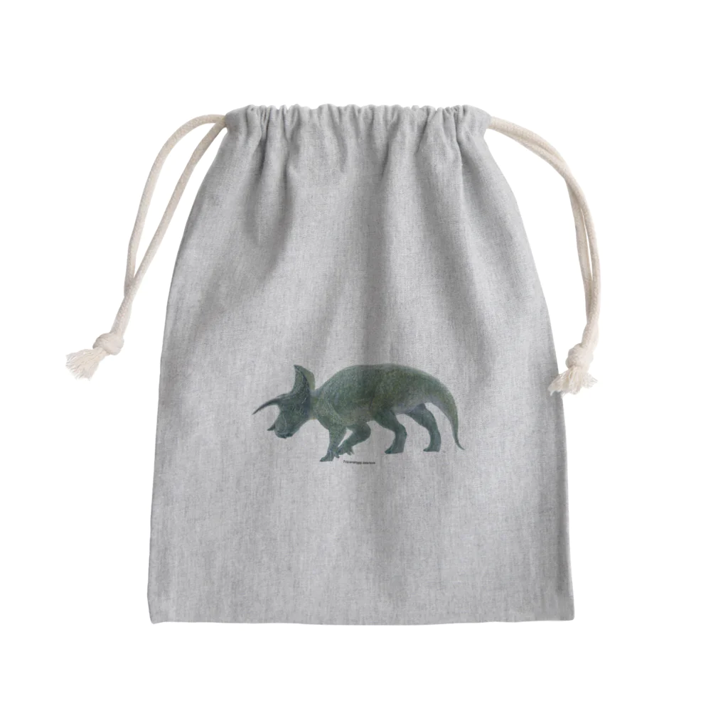 segasworksのTriceratops prorsus(トリケラトプス ・プロルスス)着彩画 Mini Drawstring Bag