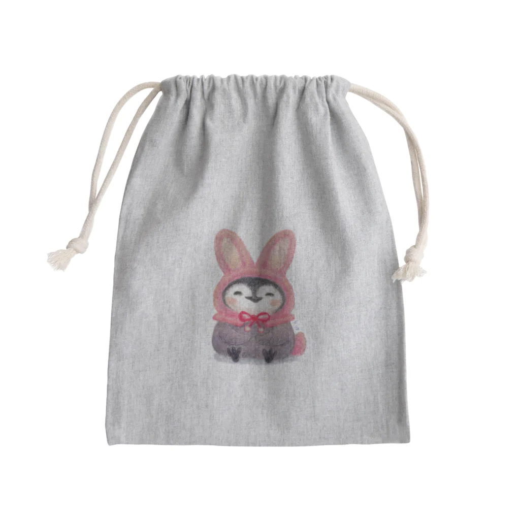 EIKA'S ANIMALS のペンギン　うさみみ Mini Drawstring Bag