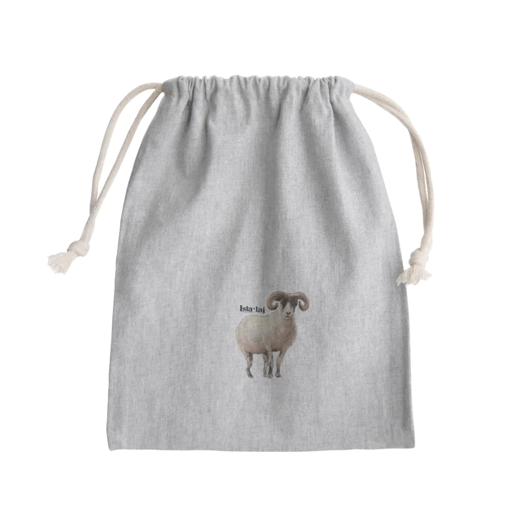 isla_laのひつじちゃんきんちゃく Mini Drawstring Bag